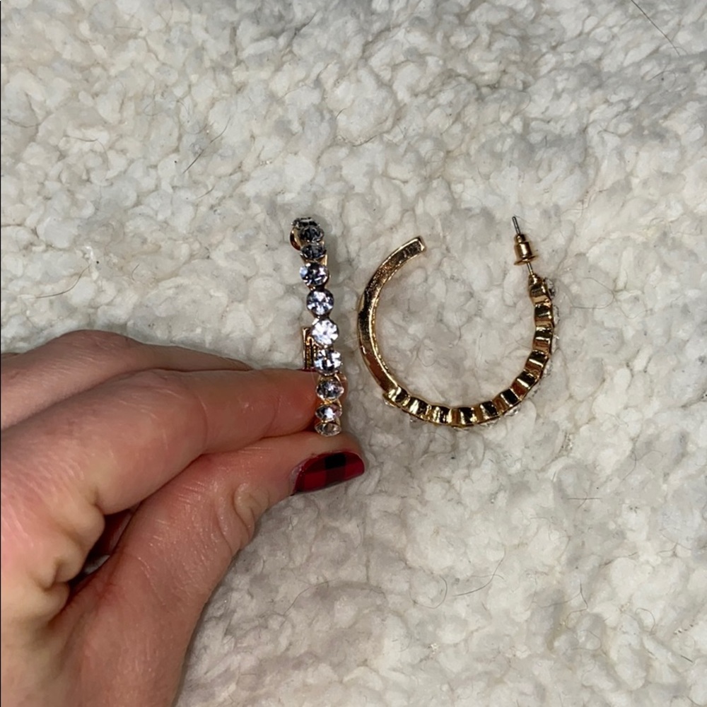 Gorgeous Rhinestone Hoops